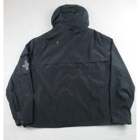 FIGS Jacket Mens XL Black Technical Collection‎ Hooded Windbreaker Outdoor Coat
